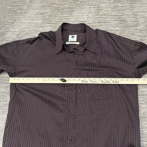 Peruvian Connection x Glenda Bailey Dress Womens Large Striped Shirt Pockets - Picture 9 of 12